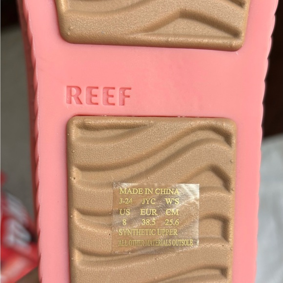 Reef Women's Sz 8 Water Vista slingback strap sandals PVC Free Sunset Coral NWOT - Picture 8 of 9